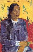 Paul Gauguin Woman with a Flower Spain oil painting artist